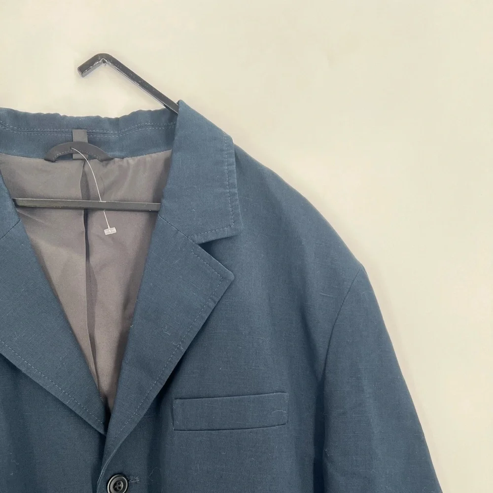 Cos Men’s Relaxed Fit Linen Blend Single Breasted Classic Blazer